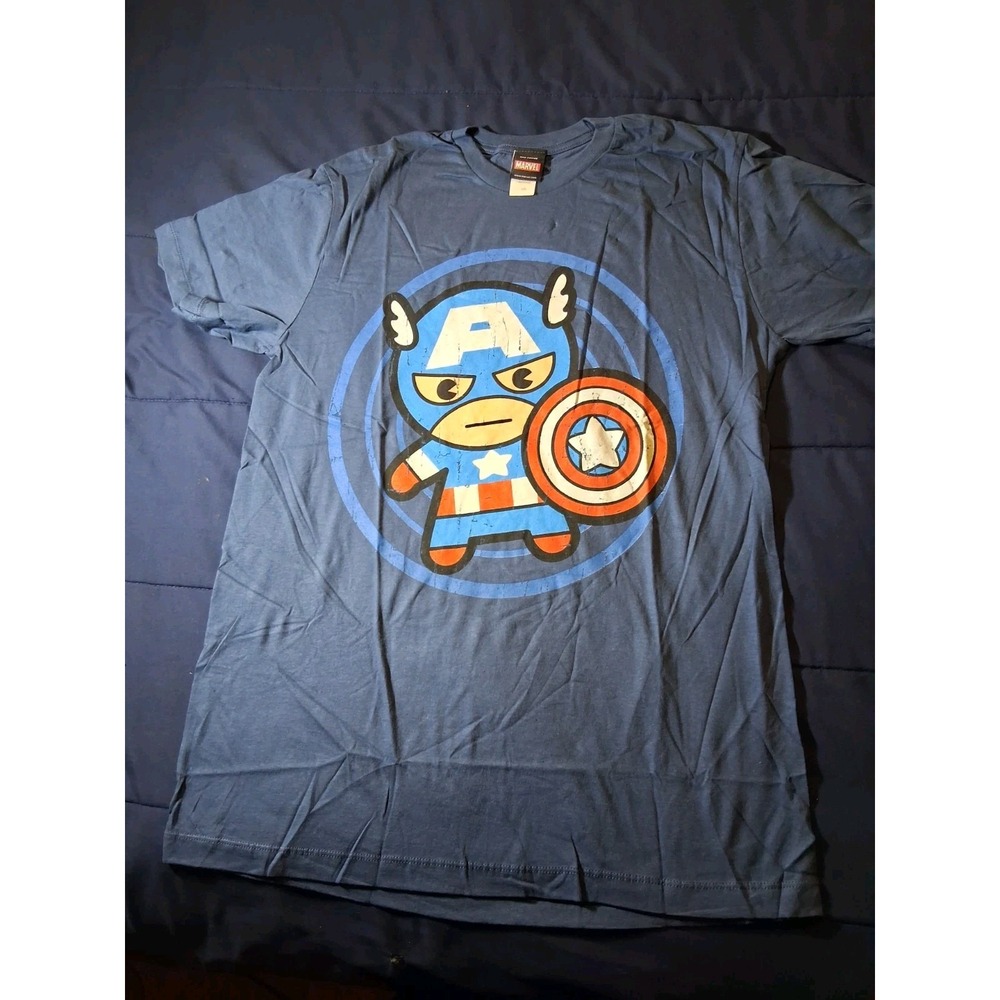 Tokidoki x Marvel MEN Captain‎ America Blue Adios Tee Large